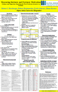 Poster-Cover zum Work Preference Inventory, 2011