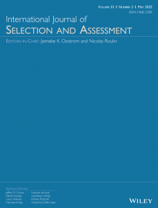 Zeitschriften-Cover des International Journal of Selection and Assessment