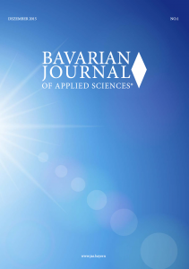Cover des Bavarian Journal of Applied Sciences (JAS)
