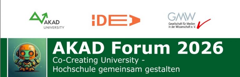 Logo-Banner des AKAD Forum 2026 „Co-Creating University – Hochschule gemeinsam gestalten“