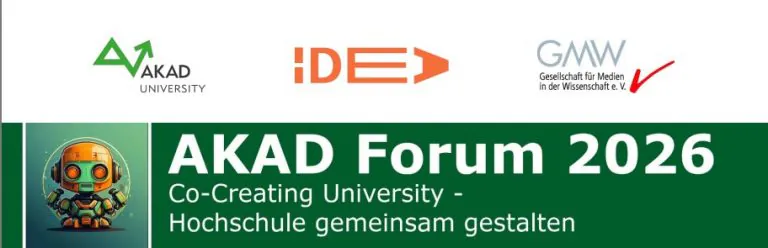 Logo-Banner des AKAD Forum 2026 „Co-Creating University – Hochschule gemeinsam gestalten“